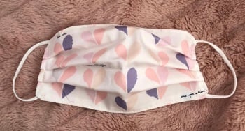 Adult's and Kid’s Handcrafted Reusable Washable Fabric Face Mask Covering Raising Money For Mind  Valentines White, Pink & Purple Hearts