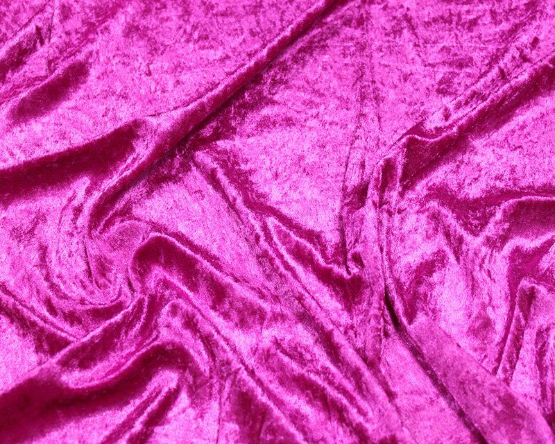 Crushed Velvet Lipstick Cerise Pink Fabric 58 inch By The Metre FREE DELIVE