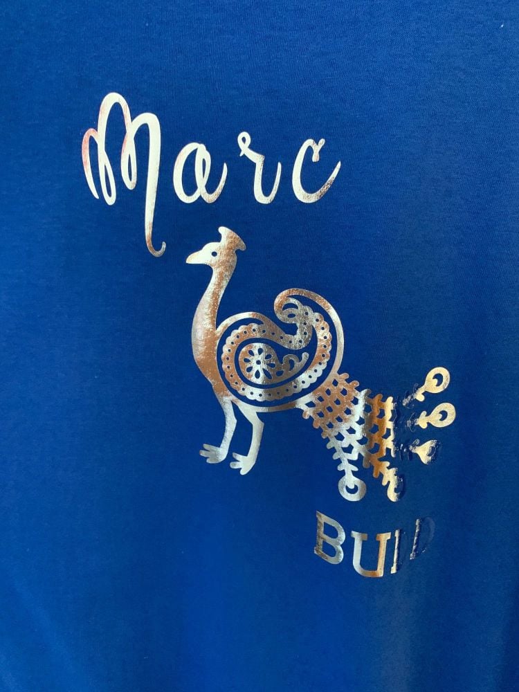Customisable Men's / Women's T Shirt Peacock & Your Name in Large