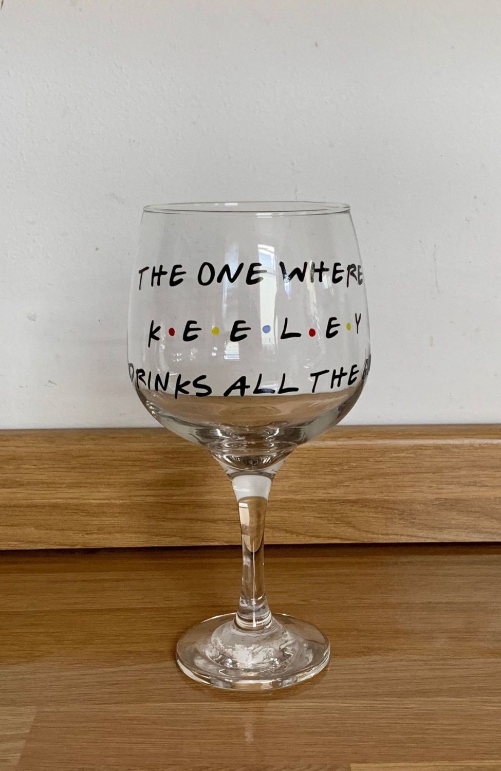 Personalised Friends Inspired Gin, Pint or Wine Glass - Choose preferred wo