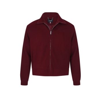 Collectif Menswear Jonathan Plain Iconic Ricky Red Jacket With Classic Saddle Stitching
