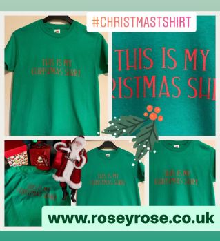 Customisable & Personalised Mens, Women's & Kids T Shirt 'THIS IS MY CHRISTMAS SHIRT'