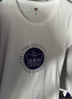 Women's, Men's & Kid's Commemorative Merchandise - T Shirt - The Queen's Platinum Jubilee 2022 White