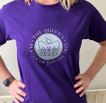 Purple Women's, Men's & Kid's Commemorative Merchandise - T Shirt - The Queen's Platinum Jubilee 2022