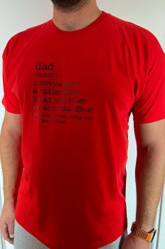 Hand Crafted Customisable Men's Top - Dad Noun T Shirt - Father's Day / Gift for Dad - Customisable