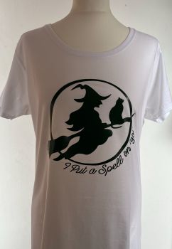 Customisable & Personalised Men's / Women's / Kid's Halloween T Shirt Witch 'I PUT A SPELL ON YOU'
