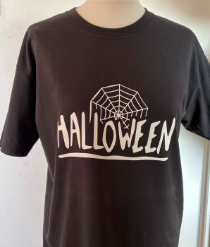 Customisable & Personalised Men's / Women's / Kid's Halloween T Shirt Halloween Spider's Web