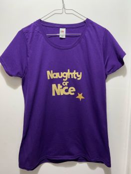 Customisable & Personalised Mens, Women's & Kids T Shirt 'Naughty or Nice'