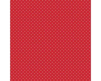 Red & White Pinspot Dotty 100% Cotton 130gsm Fabric 145cm Per Metre FREE DELIVERY