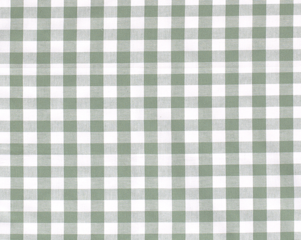 Polycotton Fabric Sage Green 1/4 Gingham Check 44 inch By The Metre FREE DE
