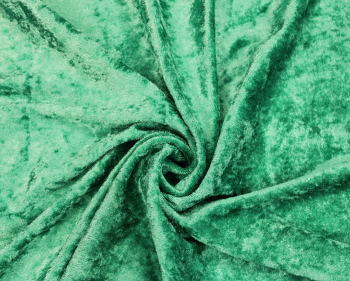 Crushed Velvet Emerald Green Fabric 58 inch Width By The Metre FREE DELIVERY