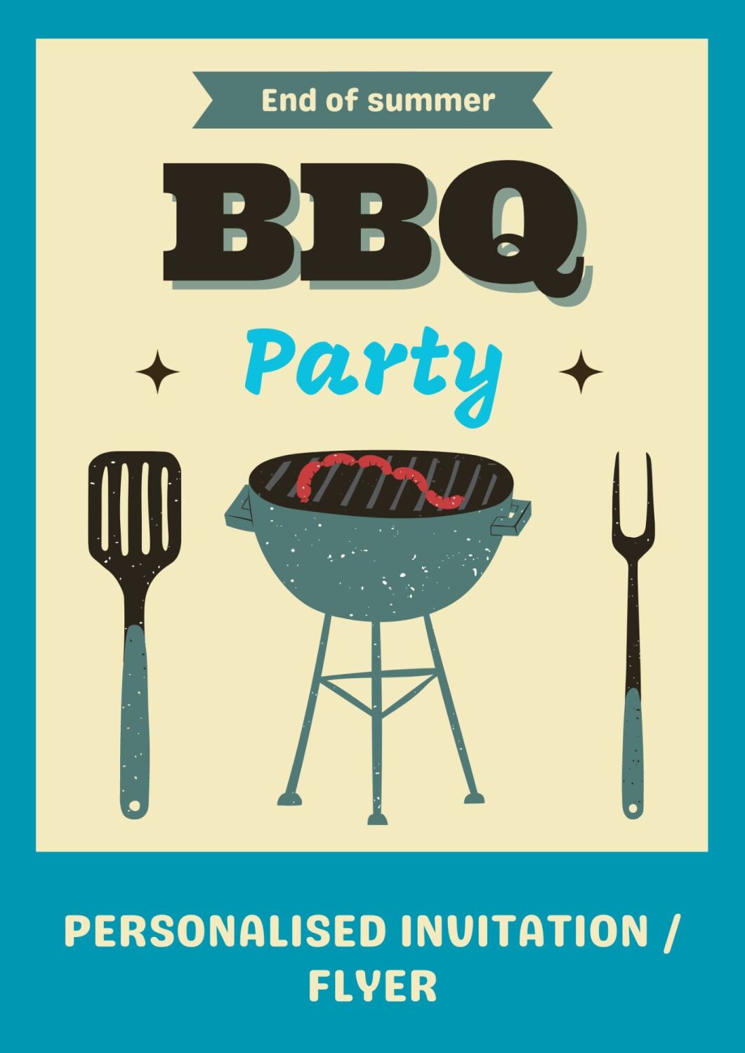 Customised & Personalised BBQ / Party / Raffle Invite / Flyer / Poster PDF 