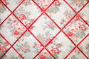 Large 60x40cm Cath Kidston Candy Flowers Hand Crafted Fabric Notice / Pin / Memo / Memory Board