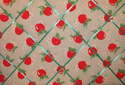 Large 60x40cm Cath Kidston Red Apple Hand Crafted Fabric Notice / Pin / Memo / Memory Board