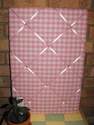 Large 60x40cm Laura Ashley Pink Gingham Hand Crafted Fabric Notice / Pin / Memo / Memory Board