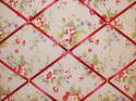 Medium 40x30cm Cath Kidston Summer Blossom Hand Crafted Fabric Notice / Pin / Memo / Memory Board