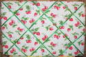 Large 60x40cm Cath Kidston White Strawberry Hand Crafted Fabric Notice / Pin / Memo / Memory Board