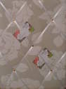 Medium 40x30cm Cath Kidston Mono Rose Hand Crafted Fabric Notice / Pin / Memo / Memory Board