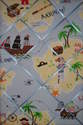Large 60x40cm Laura Ashley Pirate Treasure Island Hand Crafted Fabric Notice / Pin / Memo / Memory Board