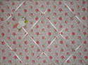 Large 60x40cm Cath Kidston Pink Provence Rose Hand Crafted Fabric Notice / Pin / Memo / Memory Board