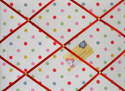 Medium 40x30cm Cath Kidston Dotty Hand Crafted Fabric Notice / Pin / Memo / Memory Board