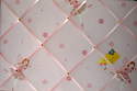Large 60x40cm Laura Ashley Pink Millie Fairy Hand Crafted Fabric Notice / Pin / Memo / Memory Board