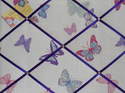 Medium 40x30cm Laura Ashley Summer Meadow Butterfly Hand Crafted Fabric Notice / Pin / Memo / Memory Board