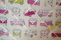Large 60x40cm Fryetts Pink Campervan Hand Crafted Fabric Memory / Notice / Pin / Memo Board