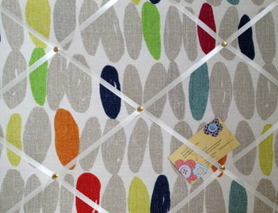 Medium Laura Ashley Wallace Natural Multi Hand Crafted Fabric Notice / Pin 