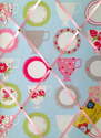 Medium 40x30cm Clarke & Clarke Duck Egg Tea Cups Hand Crafted Fabric Notice / Memory / Pin / Memo Board