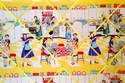 Large 60x40cm Michael Miller Home Economics 50's Kitch Ladies Kitchen Hand Crafted Fabric Memory / Notice / Pin / Memo Board