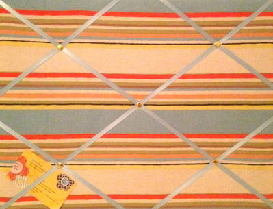 Medium 40x30cm Cath Kidston Garden Stripe Hand Crafted Fabric Notice / Pin 