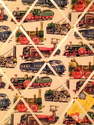 Medium 40x30cm Cath Kidston Trains / Train Hand Crafted Fabric Notice / Pin / Memo / Memory Board