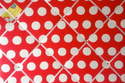 Large 60x40cm Cath Kidston Big Red Spot Hand Crafted Fabric Notice / Pin / Memo / Memory Board