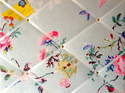 Medium 40x30cm Cath Kidston Birds & Roses Hand Crafted Fabric Notice / Pin / Memo / Memory Board