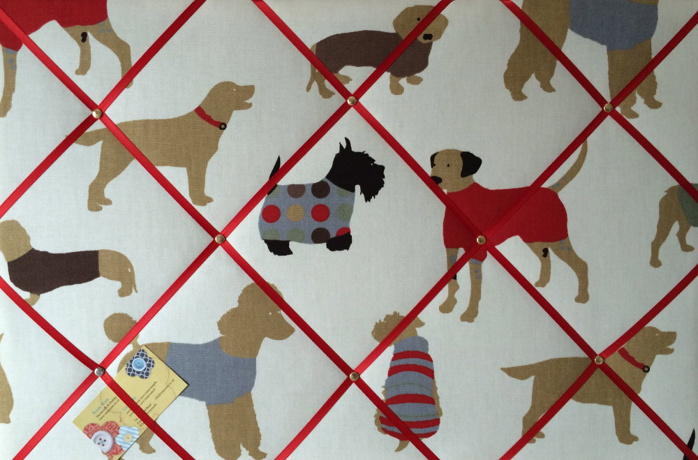 Large 60x40cm Prestigious Dog Man's Best Friend Hand Crafted Fabric Notice