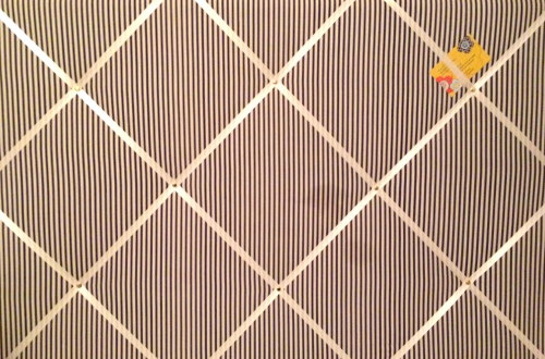 Extra Large 90x60cm Vintage Navy Blue Sunday Stripe Hand Crafted Fabric Not
