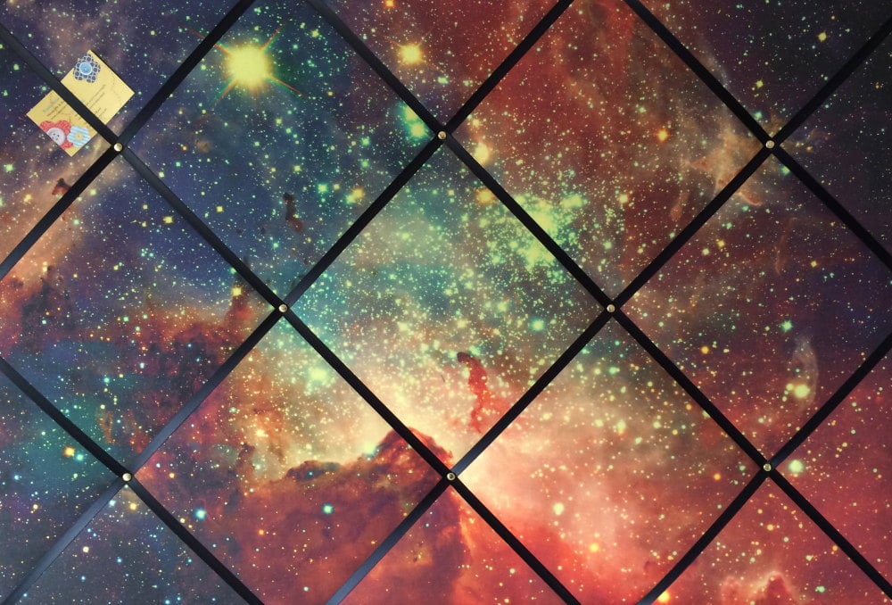 Extra Large 60x90cm Space Stars Candy Carina Nebula Fabric Pin / Memo / Not