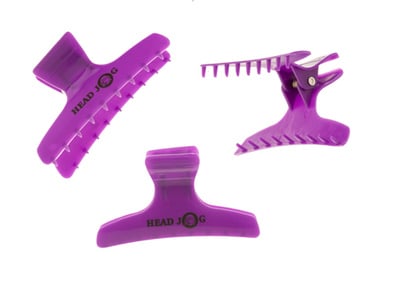 Head Jog Butterfly Clamps - Purple - Large x12