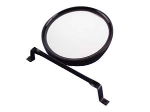 Round Mirror & Bracket - Deluxe - Black