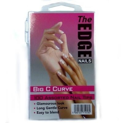 Nail Tips - Big C Curve - 100 Assorted (Boxed)