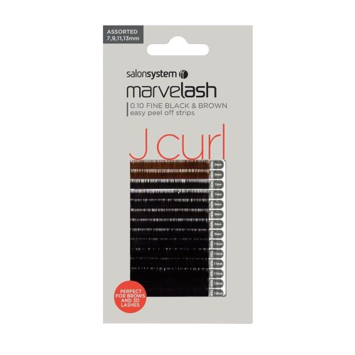 Marvelash J Curl 0.10 Fine Black / Brown Semi Permanent Eyelashes
