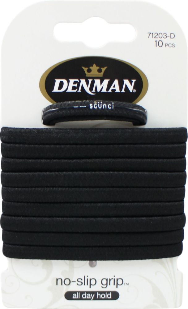 Denman Non Slip Hair Bands Black 