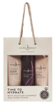 NEAL-WOLF-TIME-TO-HYDRATE-MOISTURE-SHAMPOO-CONDITIONER-SUMMER-BAG-Front-Sal