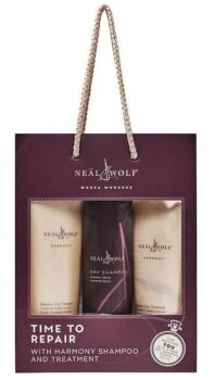 NEAL-WOLF-TIME-TO-REPAIR-HARMONY-SHAMPOO-TREATMENT-SUMMER-BAG-Front-Salon-D