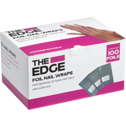 The Edge Foil Nail Wraps With Pads 100's