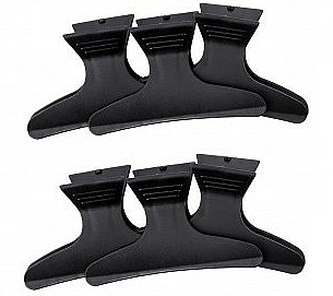 Essentials Hair Clamps Black - 6 Pack