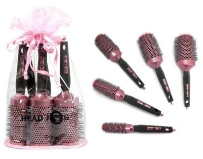 Head Jog 76-80 Oval Pink Bag Set (5 Brushes)