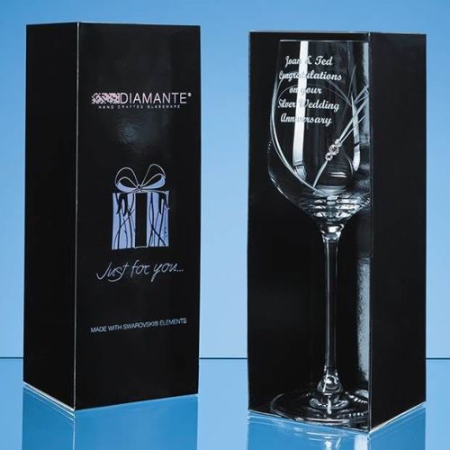 SL517 Diamante Wine Glass