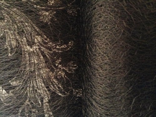 Spiders Web Lace Netting Black Material Sold Per Half Metre